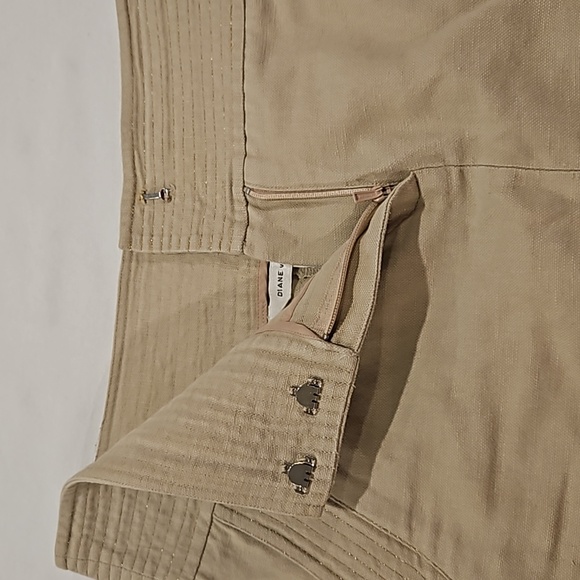 Diane Von furstenberg linen cotton blend mini skirt size 2 - Picture 9 of 10